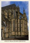 601951 Gezicht op het koor van de Domkerk (Domplein) te Utrecht vanuit Achter de Dom, uit het zuidoosten.